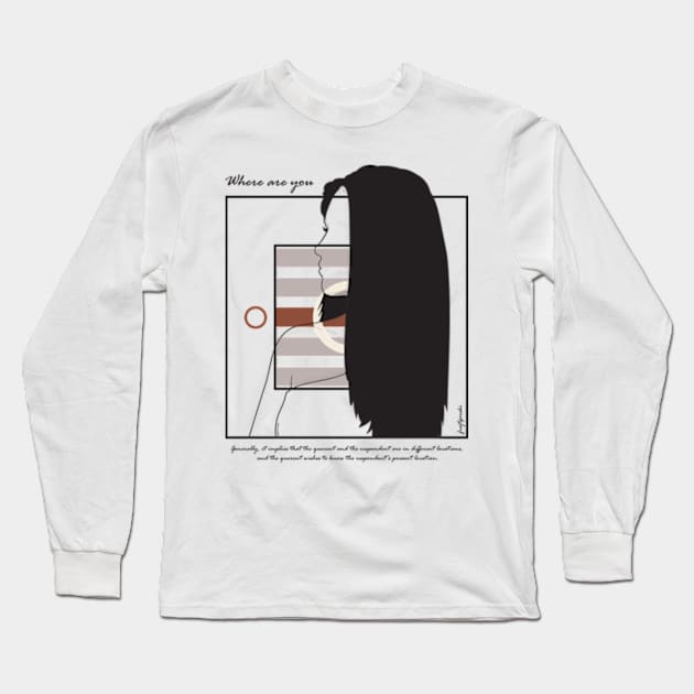 Where are you version 9 Long Sleeve T-Shirt by Frajtgorski